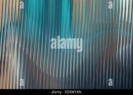 Abstract teal and brown flowing fabric with soft lighting creating a dynamic and smooth texture effect Stock Photo