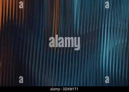Abstract blurred background featuring flowing lines of orange and blue creating a dynamic effect Stock Photo