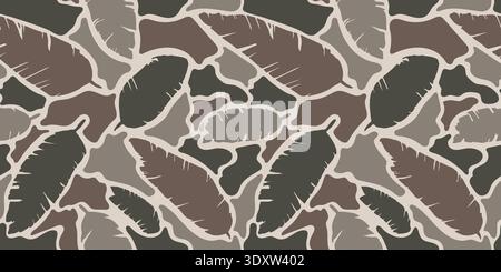 Duck birds camouflage abstract seamless pattern. Vector illustration. Stock Vector