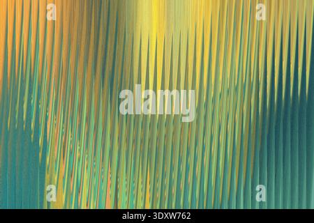 Abstract painting featuring blended shades of yellow, green, and brown with vertical brush strokes effect Stock Photo