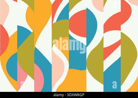 Abstract background with geometric shapes. Dynamic effect colorful line. Design for poster, banner, card. Paper modern pattern. Copy space Stock Vector