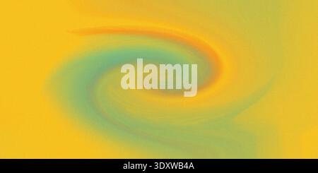 A vibrant abstract image featuring a swirling vortex shape blending yellow and teal colors over a grainy texture. The composition suggests movement an Stock Photo