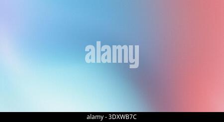 An abstract background showcasing a dynamic color shift from cool blues on the left to warmer coral and reddish tones on the right. The entire surface Stock Photo