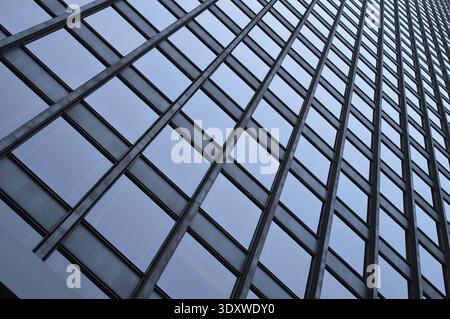 New York City, USA – July 1, 2014: close-up view of bronze facade pattern on the Seagram Building in Midtown Manhattan Stock Photo