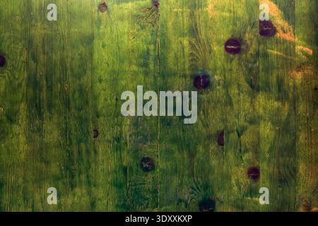 Green wooden planks texture, rustic background Stock Photo