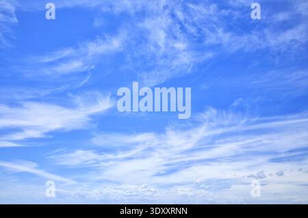 Wonderful New Zealand sky replacement with clean blue sky and some clouds. Stock Photo