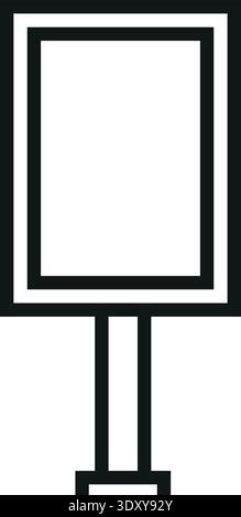 Light box symbol. Promo display line icon Stock Vector