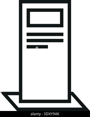 Promotion stand line icon. Information board panel Stock Vector
