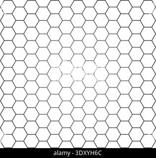 Hexagonal honeycomb pattern – minimalist geometric golden and white background - vector Stock Vector