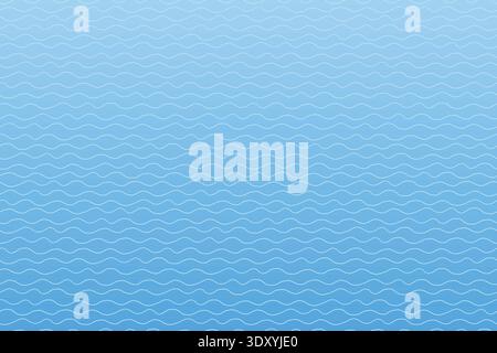 Blue Gradient Wavy Line Pattern Background Stock Vector