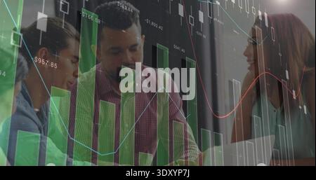 Teaching professor showing time-varying model on board during lecture, class deriving state-space Stock Photo