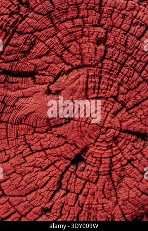 Cracked Red Painted Wood Texture Background. Stock Photo