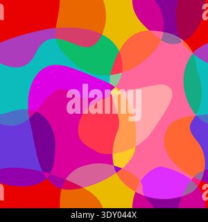 Seamless background of colored pieces . Hand drawn. Not AI, vector illustration. Stock Vector