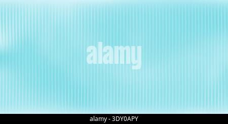 Ribbed glass background. Vertical gradient lines, turquoise color pattern on glass surface. Vector abstract illustration blurry wall, interior element Stock Vector