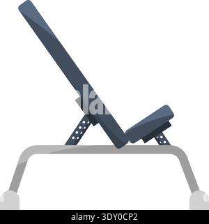 Adjustable exercise bench. Training equipment color icon Stock Vector