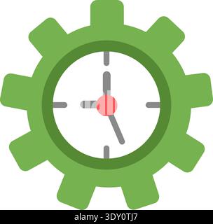 Work project time symbol. Processing color icon Stock Vector