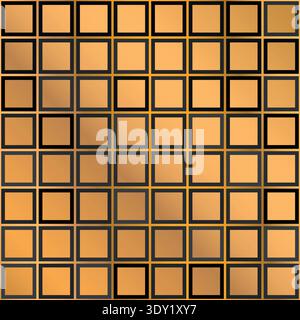 Geometric seamless pattern with gold and colorful elements. Luxury background. Ornamental wallpaper detail of mosaic. Art Deco invitation greeting Stock Vector