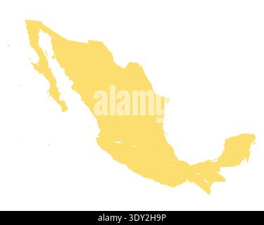 Map of Mexico, sign silhouette. World Map Globe. Vector Illustration isolated on white background. North America continent Stock Vector