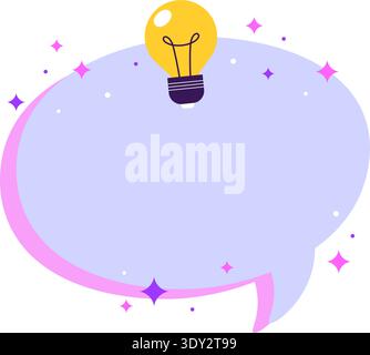 Idea color bubble. Blank speech balloon template Stock Vector