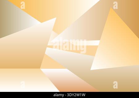 Abstract Beige Orange Polygon Geometric Background With Layered Shapes Stock Vector