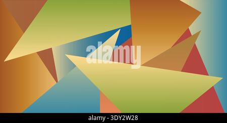 Colorful Abstract Polygon Geometric Background With Gradient Shapes Stock Vector