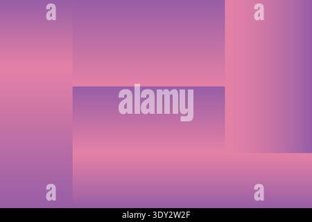 Abstract Purple Pink Gradient Geometric Backdrop With Minimal Layout Stock Vector
