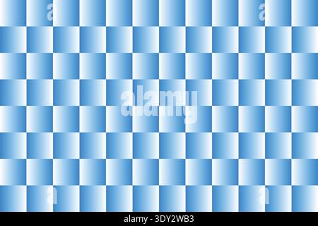 Blue Gradient Checkerboard Seamless Geometric Pattern Background Stock Vector