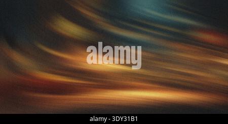 Abstract swirling patterns of warm orange and cool blue light create a dramatic and textured background Stock Photo