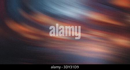 Abstract swirling patterns of warm orange and cool blue light create a dynamic and textured background Stock Photo