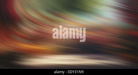 Abstract swirling brush strokes of red, orange, green, and blue create a dynamic and textured background with a luminous foreground Stock Photo