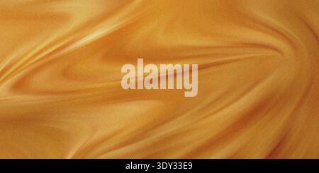 A closeup view of flowing golden fabric with a subtle shimmer and soft folds, creating an abstract and luxurious texture Stock Photo