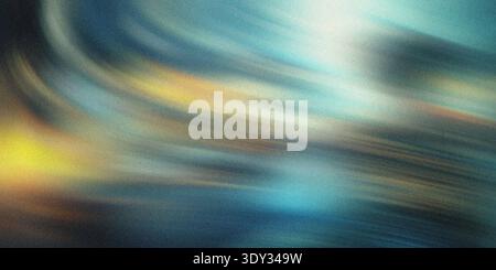 Abstract swirls of blue, yellow, and teal create a dynamic and energetic flow, evoking a sense of cosmic movement or fluid art Stock Photo