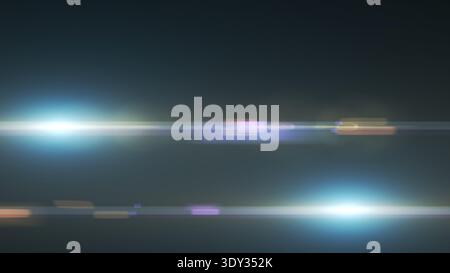 Abstract light streaks with bokeh effect in motion Stock Photo