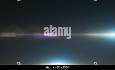 Abstract light leaks and lens flare in dark background for creative design projects. Stock Photo