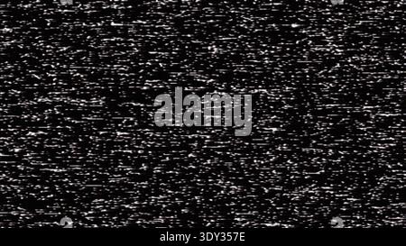 Retro tv static screen texture with black and white noise pattern. Stock Photo