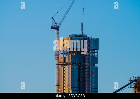 Gothenburg, Sweden - May 18 2023: Top of sky scraper Karlatornet under construction Stock Photo