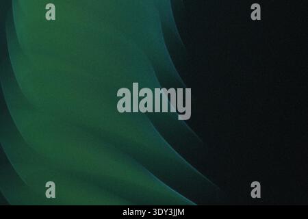 Gradient Teal and Black Abstract Waves Stock Photo