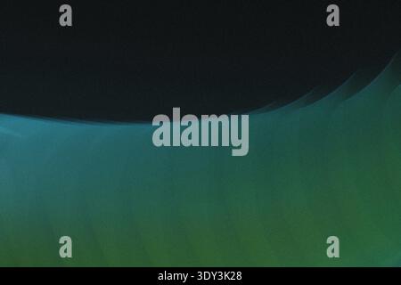 Gradient Teal and Black Abstract Waves Stock Photo