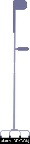 Quad cane icon. Walking aid medical support isolated on white background Stock Vector