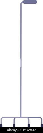 Walking quad tool. Hospital patient cane icon isolated on white background Stock Vector