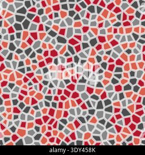 Voronoi tessellation seamless pattern. Irregular polygonal cells create abstract geometric design. Stock Vector