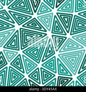 Abstract vector background. Big shape size. Multiple repeated inner triangles. Monotone style. Repeatable pattern. Classy vector tiles. Stock Vector