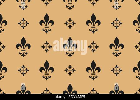 Flower geometric pattern. Seamless vector background. Black and gold ornament. Ornament for fabric, wallpaper, packaging, Decorative print Stock Vector