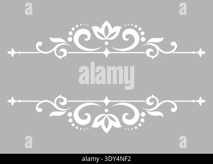 Vintage grey element. Graphic vector design. Damask graphic ornament Stock Vector