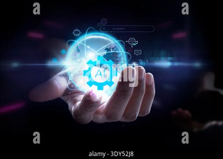 Ai and global business concept Stock Photo