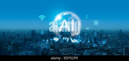 Global communication network concept Stock Photo