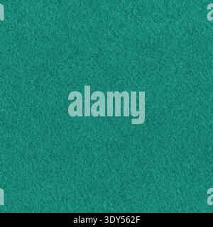 Green felt background texture. Seamless turquoise matte textile material. Stock Photo