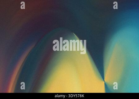 Abstract blurred background with teal yellow and dark colors creating a soft and dreamy atmosphere Stock Photo