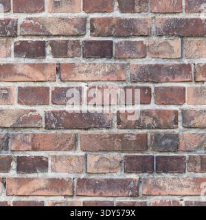 Seamless brick wall pattern texture background with red brown brickwork backdrop Stock Photo
