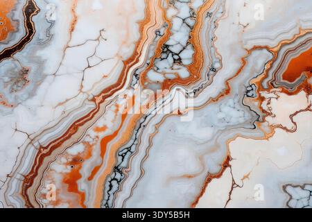 A close up of the grain in a piece of white marble Stock Photo